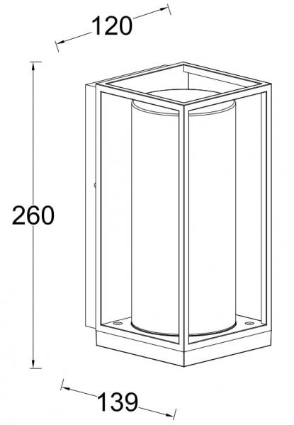 Lutec Tradition Flair udend&oslash;rslampe til v&aelig;g - Tr&aelig;look/Sort