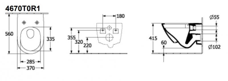 V&B Subway 3.0 v&aelig;gh&aelig;ngt toilet m/CeramicPlus og TwistFlush