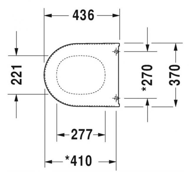 Duravit Starck 2 / Darling New Toilets&aelig;de hvid