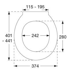 Pressalit 722 toiletsæde m/ soft close - Hvid Pressalit 722 toiletsæde m/ soft close - Hvid