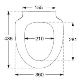 Pressalit Spira 956 toilets&aelig;de m/soft-close og propbeslag - Hvid