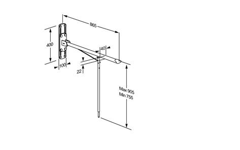Pressalit Value toiletst&oslash;tte med ben - Hvid