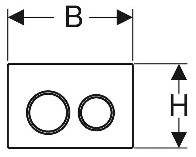 Geberit Omega 20 Round betjeningsplade - Hvid/krom