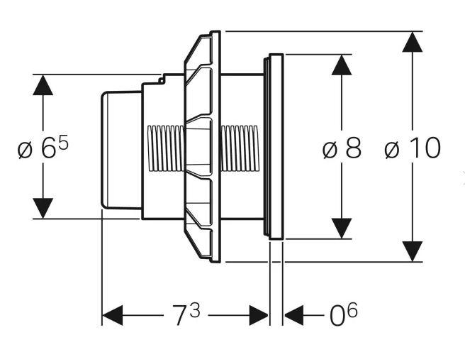 Geberit Omega01 Remote trykknap til pladev&aelig;g - Hvid