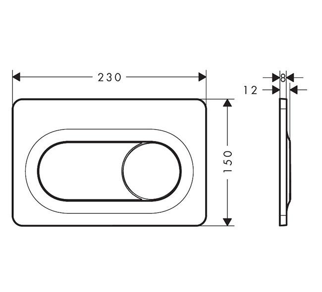hansgrohe iFrame Original S betjeningsplade - Mat sort hansgrohe iFrame Original S betjeningsplade - Mat sort