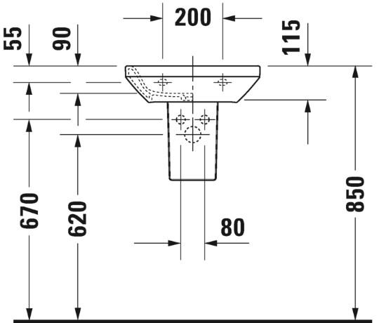 Duravit DuraStyle 45 h&aring;ndvask t/v&aelig;g - Uden overl&oslash;b