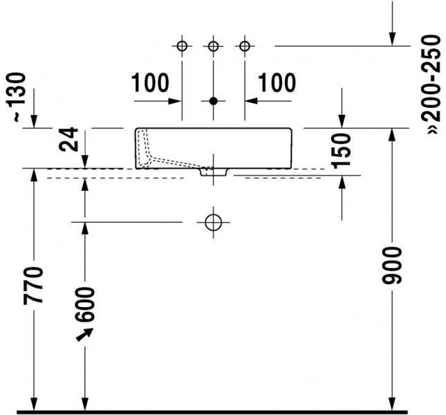 Duravit Vero 50 fritstående bowlevask - Uden hanehul Duravit Vero 50 fritstående bowlevask - Uden hanehul