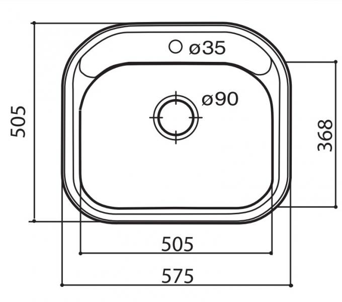 Eico Orlando L1 niveau - K&oslash;kkenvask i rustfri st&aring;l