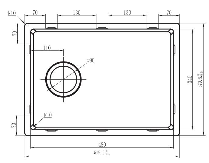 Lavabo DK480 køkkenvask m/kurveventil - Rustfrit stål Lavabo DK480 køkkenvask m/kurveventil - Rustfrit stål