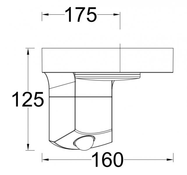 Lutec Diso Solar udendørs væglampe m/solceller og sensor - Grå Lutec Diso Solar udendørs væglampe m/solceller og sensor - Grå