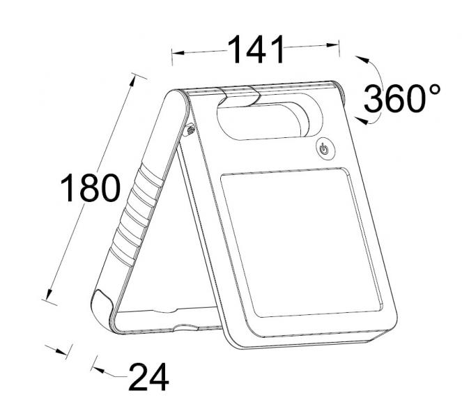 Lutec Padlight Solar udend&oslash;rslampe m/USB og solceller