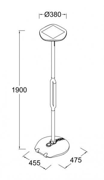 Lutec Poppy udend&oslash;rslampe m/solceller og h&oslash;jtaler