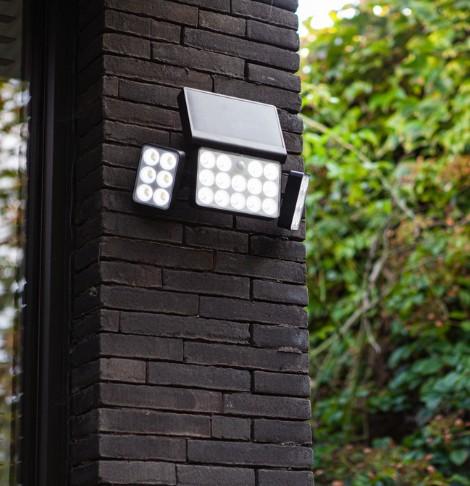 Lutec Tuda 3 Solar udendørs væglampe m/solceller og sensor Lutec Tuda 3 Solar udendørs væglampe m/solceller og sensor