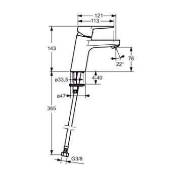 Oras Twista håndvaskarmatur u/bundventil - Mat sort Oras Twista håndvaskarmatur u/bundventil - Mat sort