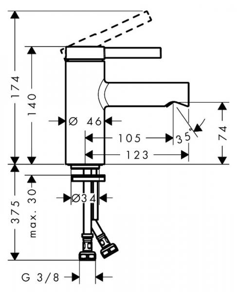 hansgrohe Zesis S h&aring;ndvaskarmatur 70 CoolStart u/bundventil - Krom