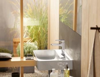 Hansgrohe 1-grebs h&aring;ndvaskarmatur 110 med b&oslash;jlegreb og l&oslash;ft-op bundventil