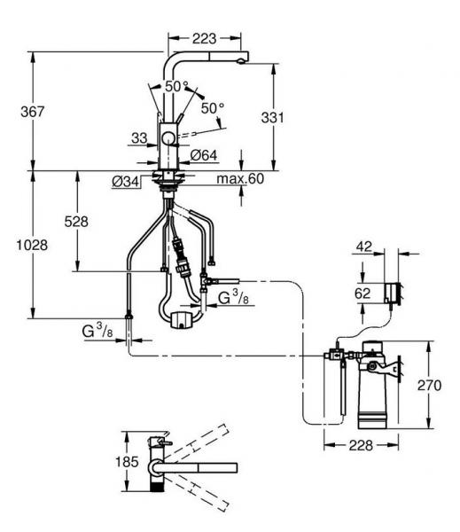 Grohe Blue Pure Minta startsæt m/udtræk og filter Grohe Blue Pure Minta startsæt m/udtræk og filter