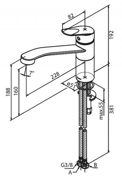 Damixa Clover Green k&oslash;kkenarmatur - Krom