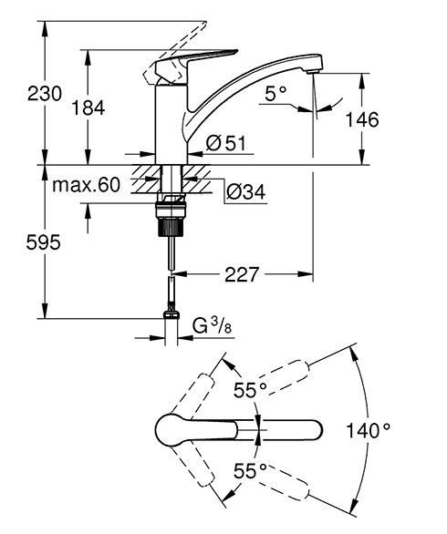 Grohe Start køkkenarmatur m/lav svingtud - Mat sort Grohe Start køkkenarmatur m/lav svingtud - Mat sort
