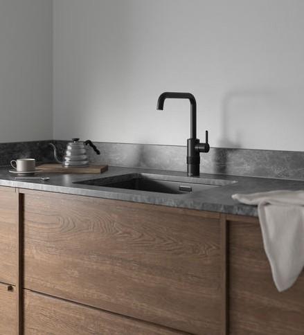 Damixa Silhouet Instant kogende k&oslash;kkenarmatur - Mat sort