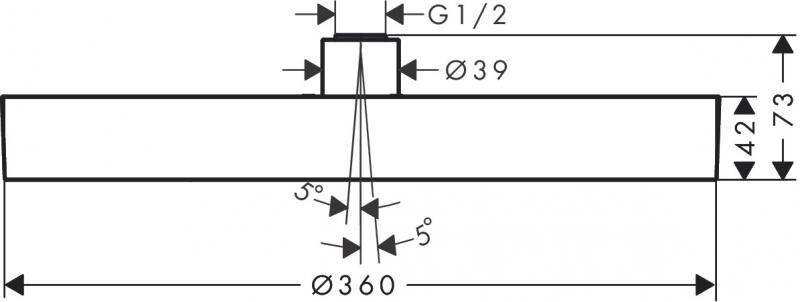 Hansgrohe Rainfinity 360 1jet hovedbruser t/loft og v&aelig;g - Krom