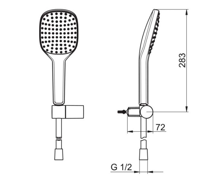 Oras Hydractiva 434 h&aring;ndbrusers&aelig;t - Krom