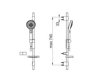 Oras Hydractiva 423 brusesæt - Krom Oras Hydractiva 423 brusesæt - Krom