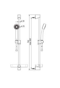 Oras Apollo 521 brusersæt - Krom Oras Apollo 521 brusersæt - Krom