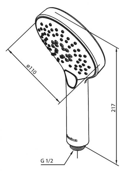 Damixa Silhouet h&aring;ndbruser - Steel
