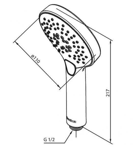 Damixa Silhouet h&aring;ndbruser - Poleret messing