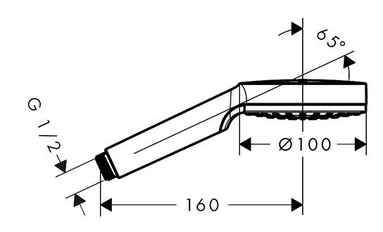 hansgrohe Crometta 100 h&aring;ndbruser 1jet m/EcoSmart+