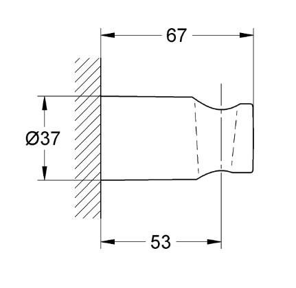 Grohe Rainshower bruseholder til v&aelig;g