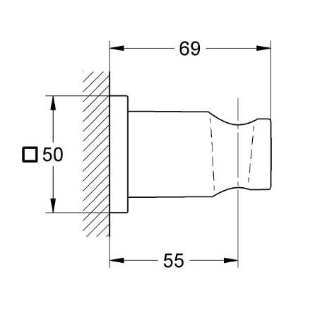 Grohe Rainshower bruseholder - Firkantet