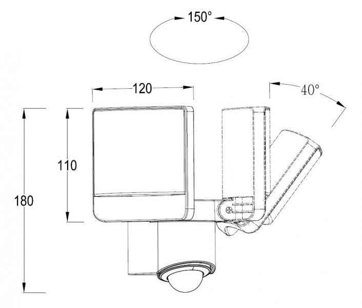Lutec Security Sunshine udend&oslash;rslampe m/sensor - Kompakt