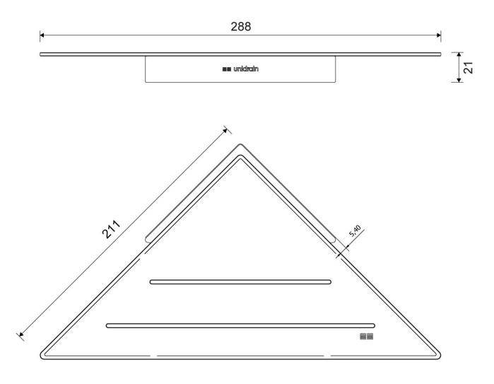 Unidrain ReFrame hjørnehylde - Kobber Unidrain ReFrame hjørnehylde - Kobber