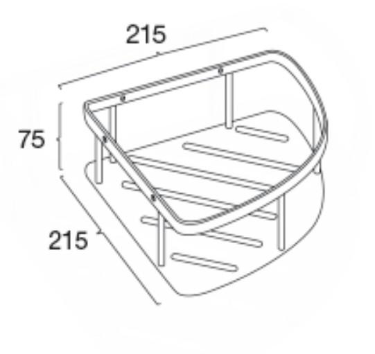 Pressalit hj&oslash;rnehylde - Mat sort