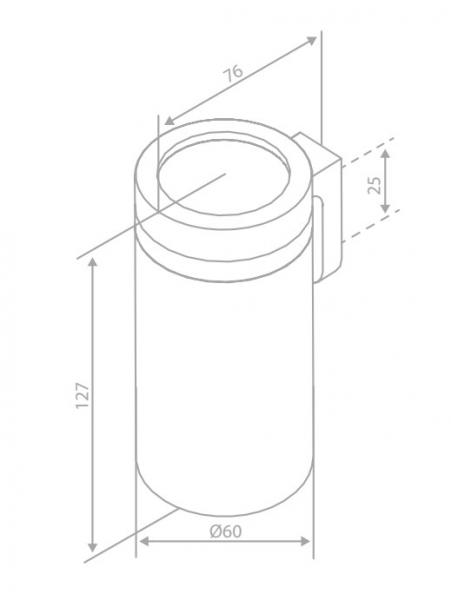 Damixa Zen tandkrus t/bord eller væg - Krom Damixa Zen tandkrus t/bord eller væg - Krom