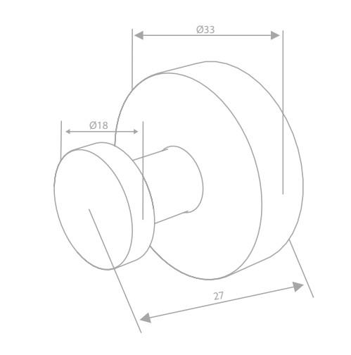 Damixa Zen h&aring;ndkl&aelig;dekrog m/roset 2 stk. - B&oslash;rstet grafitgr&aring;