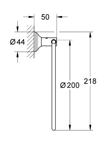 Grohe Essentials Authentic håndklædering - Krom Grohe Essentials Authentic håndklædering - Krom