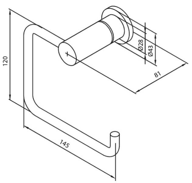 Damixa Silhouet toiletpapirholder - B&oslash;rstet grafitgr&aring;