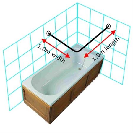 Van Der P Forh&aelig;ngstang 100x100cm m/2 v&aelig;gflanger - Rustfri st&aring;l