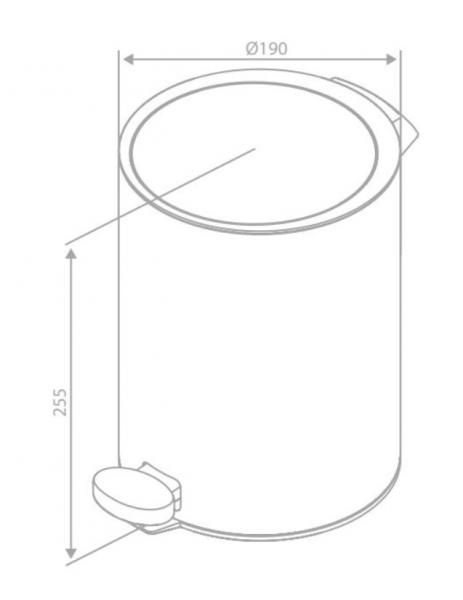 Damixa Zen toiletspand m/pedal og SoftClose 3l - Børstet grafitgrå Damixa Zen toiletspand m/pedal og SoftClose 3l - Børstet grafitgrå