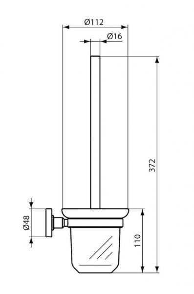 Ideal Standard IOM toiletbørste t/væg - Matsort Ideal Standard IOM toiletbørste t/væg - Matsort