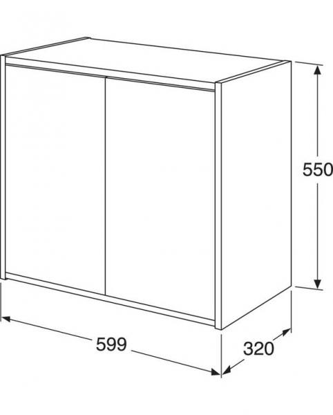 Gustavsberg Artic overskab m/2 l&aring;ger - Fersken