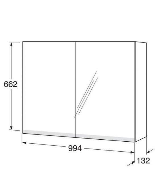 Gustavsberg spejlskab Artic 100 - Hvid Gustavsberg spejlskab Artic 100 - Hvid