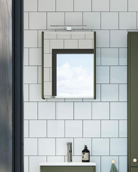 Gustavsberg Graphic 45 spejlskab - Gr&oslash;n mat