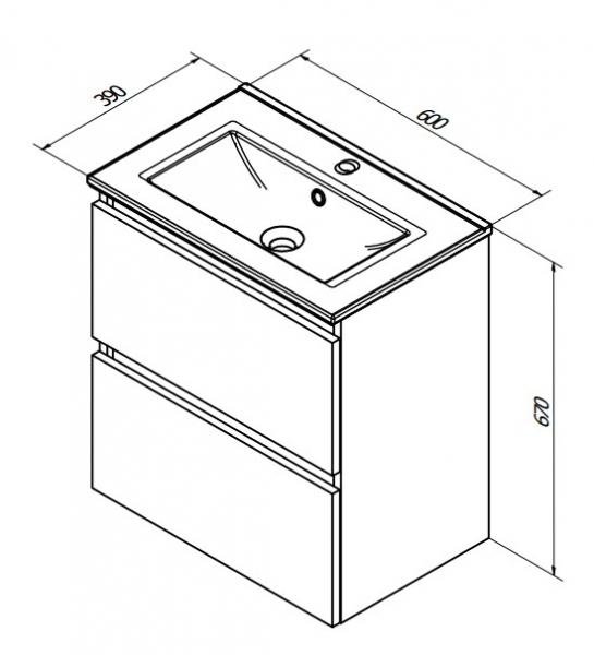 Sanibell Basicline mini møbelsæt 60 m/integrerede greb - Whiskey eg Sanibell Basicline mini møbelsæt 60 m/integrerede greb - Whiskey eg