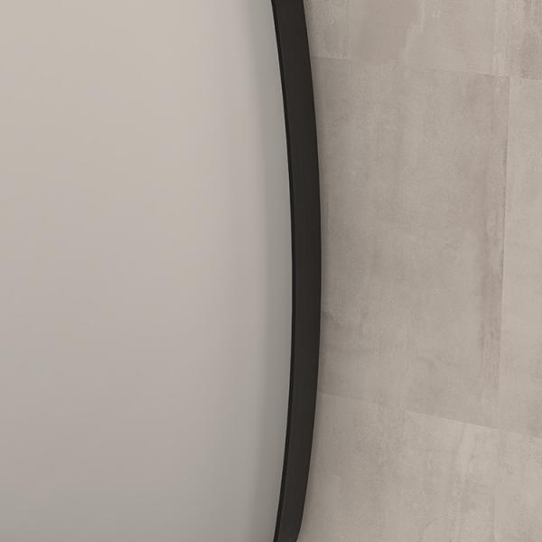 Sanibell Ink SP29 superellipse spejl m/ramme 60 x 60 cm - B&oslash;rstet gunmetal