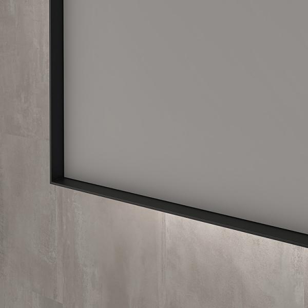 Sanibell Ink SP32 firkantet spejl m/backlight, varme og sensor 160 x 80 cm - B&oslash;rstet gunmetal