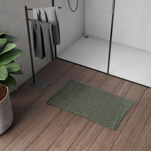 Hefe Knot bademåtte 50 x 50 cm - Grøn Hefe Knot bademåtte 50 x 50 cm - Grøn